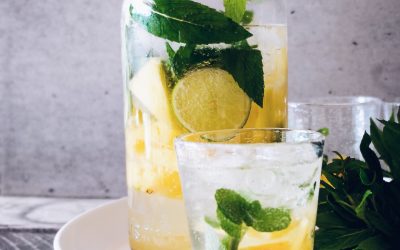 Lemon, cucumber, mint and Salutti detox water